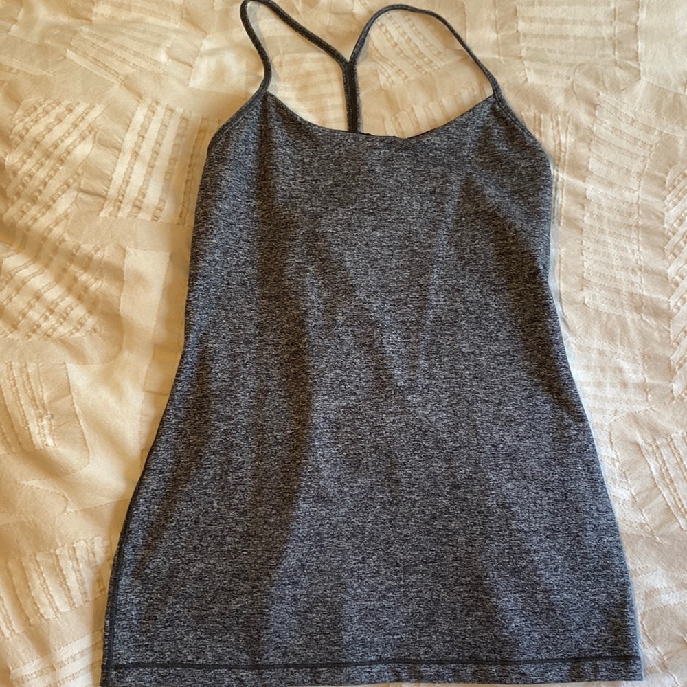 Lululemon Power Pose Tank Marled Black Sz 8